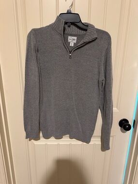 Gray Half-Zip Sweater